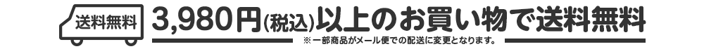 3,980円（税込）以上で送料無料